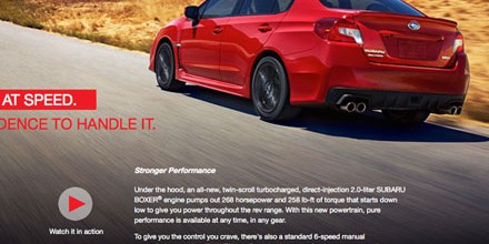 2015 Subaru WRX Prelaunch HTML Dbrochure