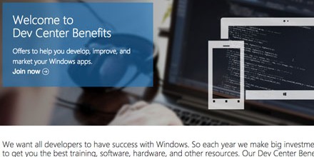 Microsoft Dev Center Benefits