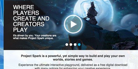 Microsoft Project Spark Homepage